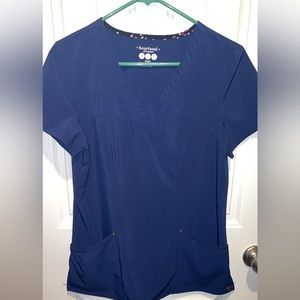 Medium heartsoul navy blue scrub top